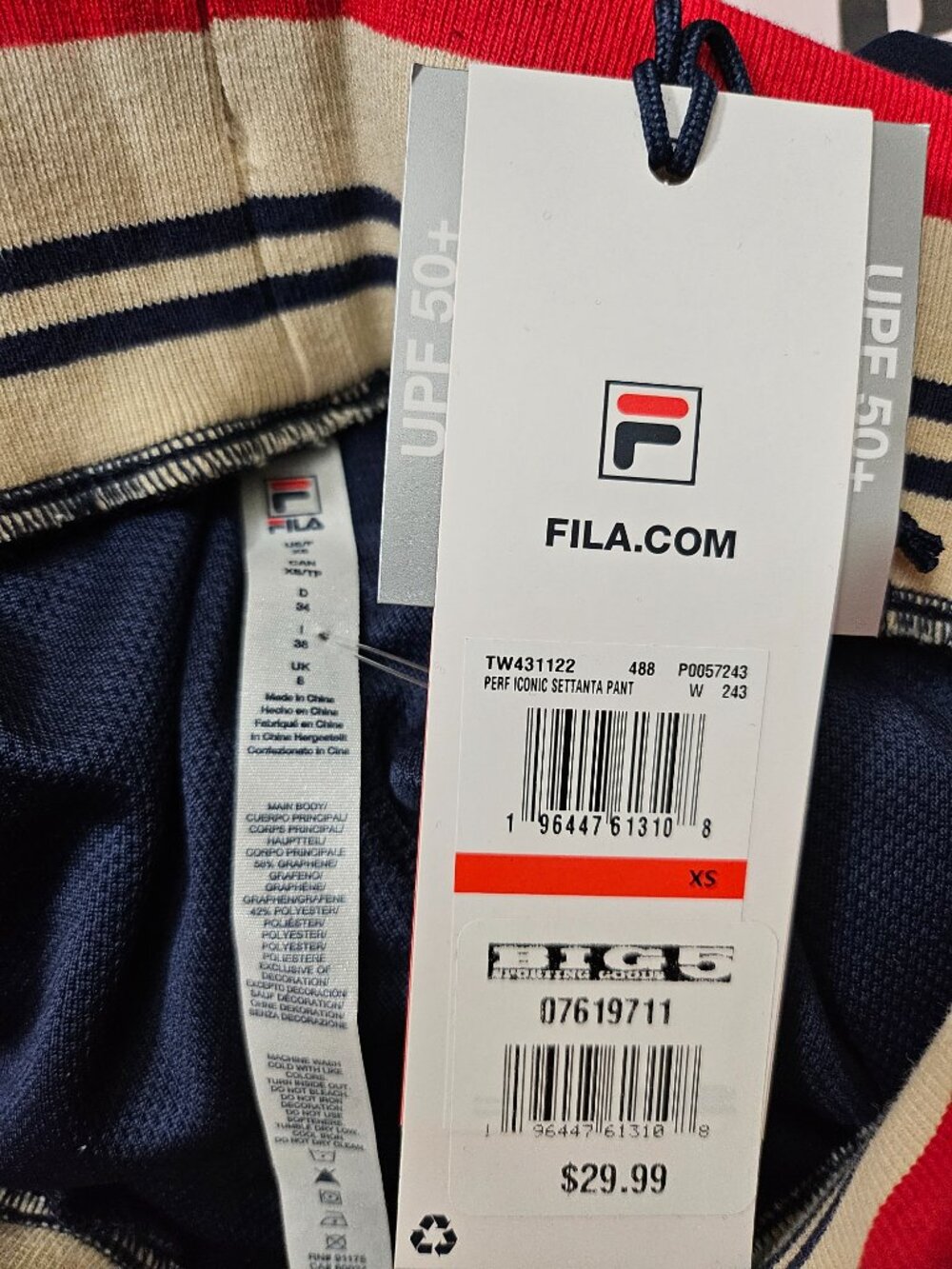 Nike Dri-FIT Soccer&Fila Iconic Settanta Track Pants Bundle Womens XS Black Navy - Picture 4 of 8